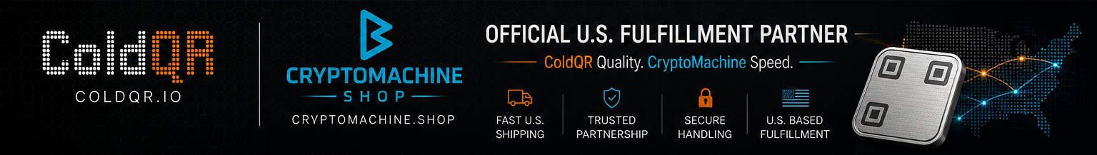 ColdQR and CryptoMachine official U.S. fulfillment partnership